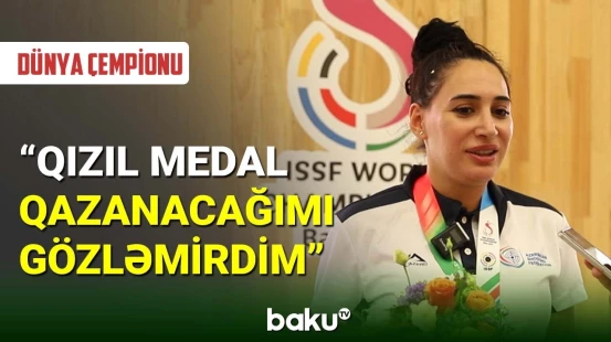 Atıcılıq üzrə dünya çempionu Nigar Nəsirova qələbəsindən sonra fikirlərini bölüşüb