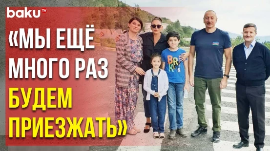 Президент Ильхам Алиев и Первая Леди Мехрибан Алиева на Открытии Школы №2 Лачинского Района