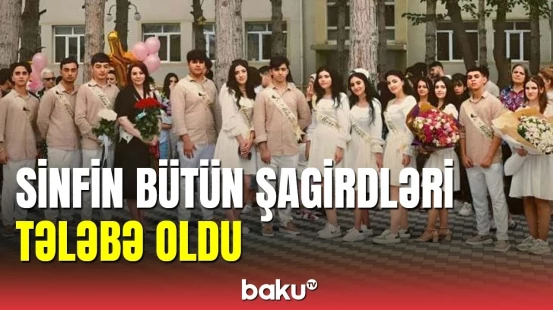 Məktəbin 3 sinfi qəbul imtahanında 100 faizlik nəticə göstərdi