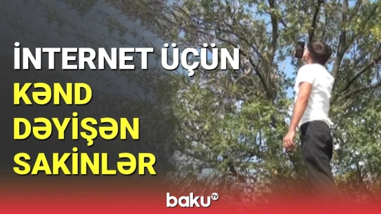 İnternetsiz qalan Şəkinin Bolludərə kənd sakinlərinin etirazı