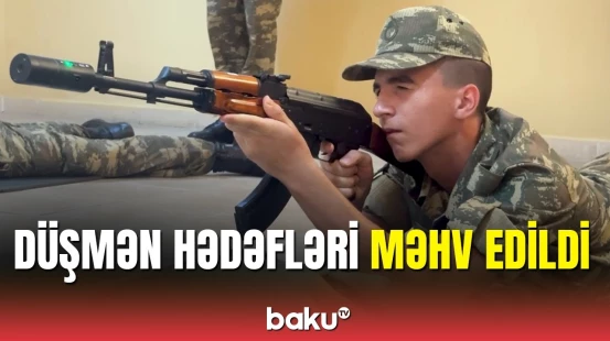Müdafiə Nazirliyi kursantlarla praktiki məşğələlər keçirib