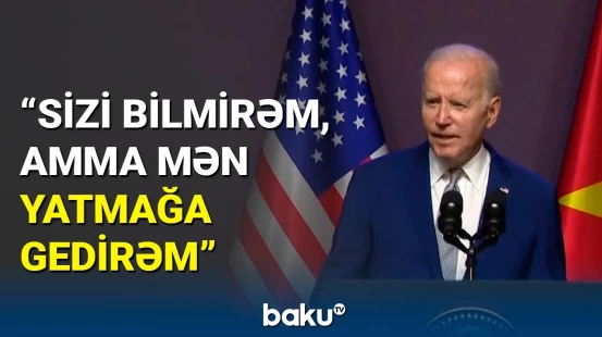 Yatmaq istəyən Bayden çıxışını dayandırıb getdi