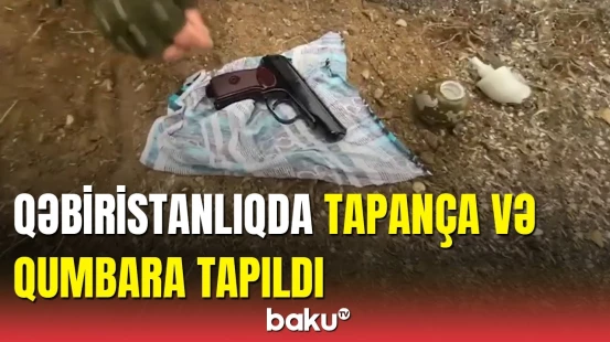 FHN qəbiristanlıqda tapılan silah-sursatın görüntülərini yaydı