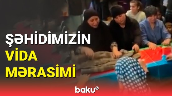 Hərbçimiz Elgün Həsənovla vida mərasimi keçirilir