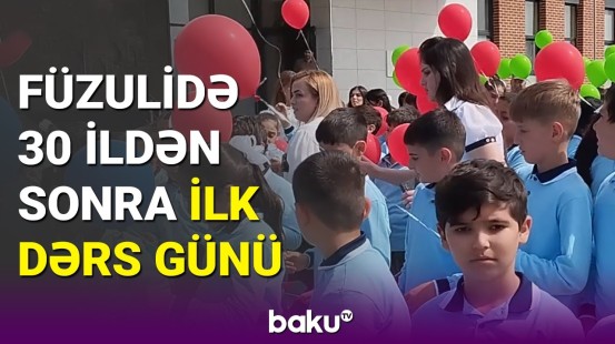 Təhsil naziri Bilik Günündə Füzuliyə getdi: uşaqların sevincli anları