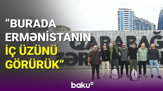 Türkiyəli jurnalistlər Hərbi Qənimətlər Parkında: Yanındayıq, Azərbaycan!