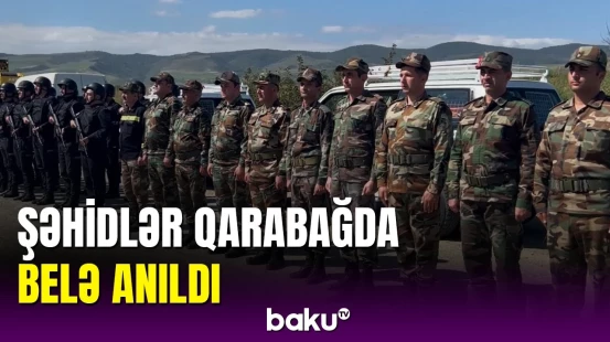 Qarabağda bir dəqiqəlik sükut: şəhidlərin xatirəsi anıldı