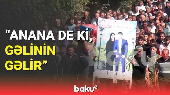 Canına qıyan Arzunun nəşi sevgilisi şəhid Vəli Mustafayevin yanına dəfn edilib