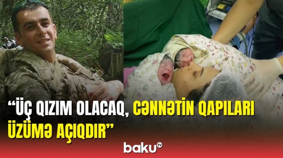 Şəhid Səbuhi Əliyevin əkizləri dünyaya gəlib