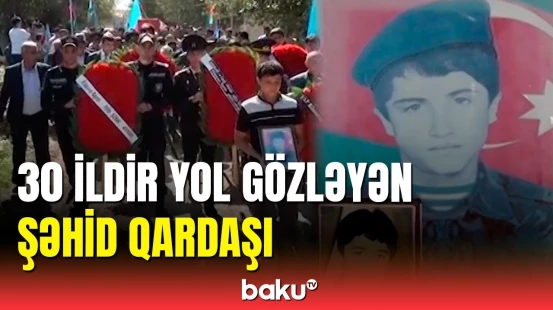 Füzulidə itkin düşən şəhidin qalıqları doğma yurdunda: dəfn mərasimindən görüntülər