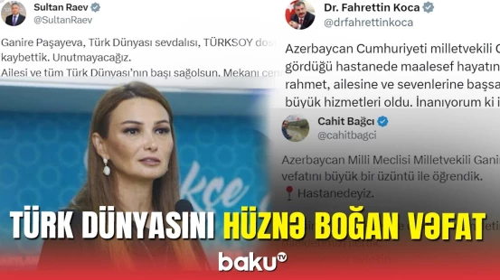 Türkiyəli siyasətçilər Qənirə Paşayeva ilə paylaşım etdi: başımız sağ olsun