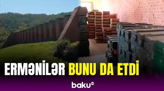 Ermənilər Böyük Vətən müharibəsi iştirakçılarının xatirəsinə ucaldılmış kompleksdə silah saxlayıblar