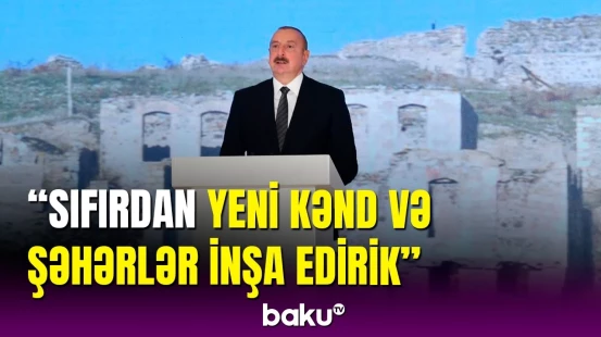 İlham Əliyev Zəngilanda çıxış etdi: Şərqi Zəngəzurda quruculuq işləri