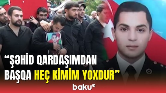 Mingəçevir şəhidi ilə vidalaşdı: Baş leytenant Ruslanın dəfnindən görüntülər