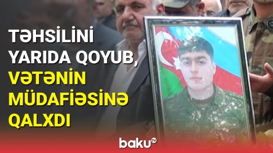 Arzuları yarımçıq qalan 19 yaşlı şəhid Göhkan Səfərov: dəfndən təsirli görüntülər