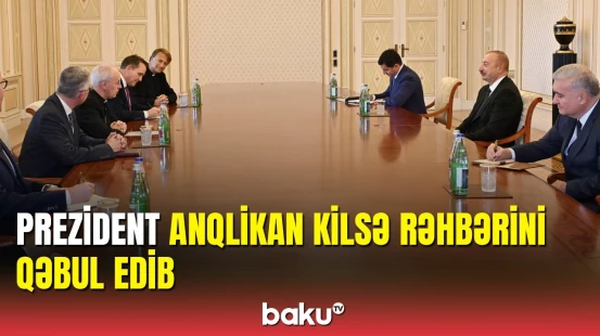 İlham Əliyev Anqlikan kilsəsinin dini rəhbərini qəbul edib