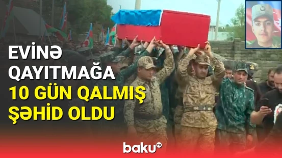 Lənkəranda şəhidlə vida mərasimi: Məhəmməd Hüseynov son mənzilə yola salındı