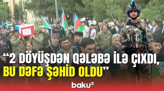 Körpə övladına doymadan şəhid olan zabit Zamin Abbasovun dəfni