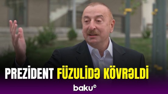 Prezident füzulililərlə görüşdə kövrəldi