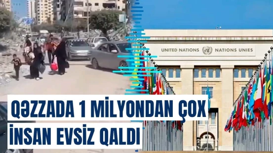 Qəzza zolağında məcburi köçkün və qaçqınların sayı durmadan artır