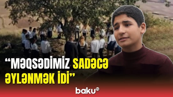 "Dilək ağacı"nın ətrafına yığışan şagirdlər danışdı