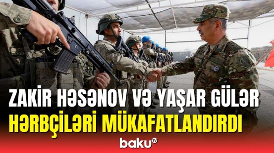 Azərbaycan-Türkiyə birgə təlimində iştirak edən hərbçilər mükafatlandırıldı
