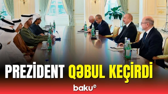 İlham Əliyev BƏƏ-nin sənaye və qabaqcıl texnologiyalar nazirini qəbul edib