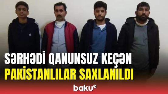 Azərbaycandan qanunsuz şəkildə Rusiyaya getmək istəyən pakistanlılar saxlanılıb