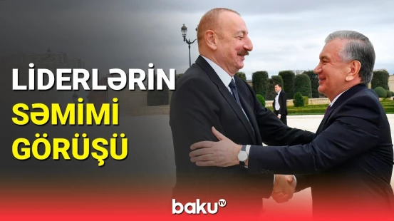 İlham Əliyev Özbəkistan Prezidenti Şavkat Mirziyoyevlə görüşüb