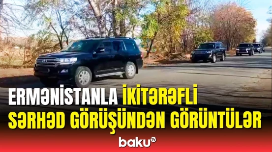 Azərbaycan və Ermənistan rəsmilərinin Qazaxdakı görüşündən görüntülər