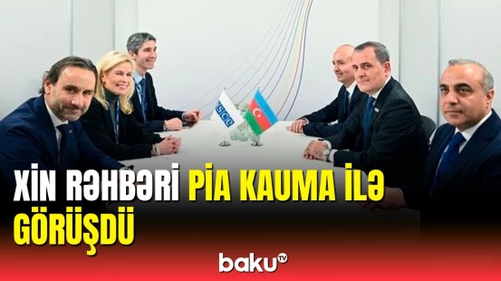Ceyhun Bayramov "X" sosial şəbəkəsində Pia Kauma ilə görüşü haqqında paylaşım edib