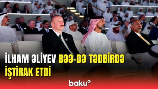 İlham Əliyev BƏƏ-nin Milli Günü münasibətilə keçirilən tədbirdə iştirak edib