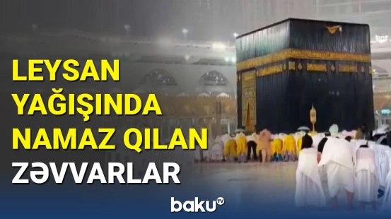 Məkkədə güclü sel: şəhəri su basdı, maşınlar "üzdü"