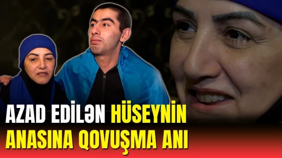 Əsirlikdən qayıdan hərbçimiz Hüseyn Axundov ailəsinə qovuşdu