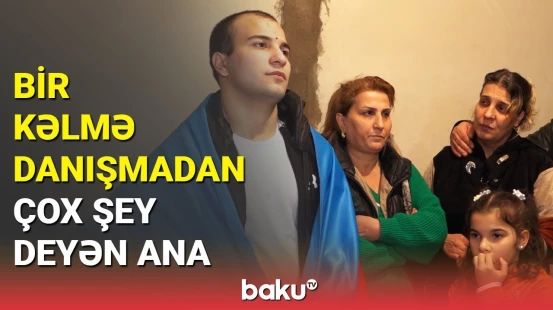 Azad edilən hərbçimiz Aqşinin anasından həsrət dolu baxışlar