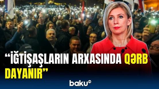 Mariya Zaxarovadan Serbiyadakı İğtişaşlarla bağlı açıqlama