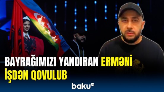 İrəvanda Azərbaycan bayrağını yandıran erməni dizayner işdən qovulub