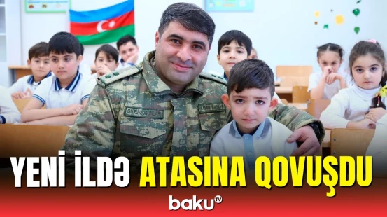 Şaxta babadan hərbçi atasını istədi, arzusuna çatdı