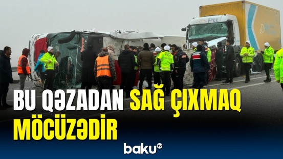 İstanbuldan gedən sərnişin dolu avtobus aşdı | Türkiyədə qəza