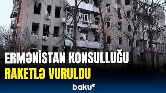 Rusiya ordusu Ermənistan Konsulluğunu vurdu, bina darmadağın oldu