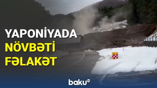 Güclü zəlzələdən sonra torpaq sürüşdü | Yaponiyada qorxulu anlar