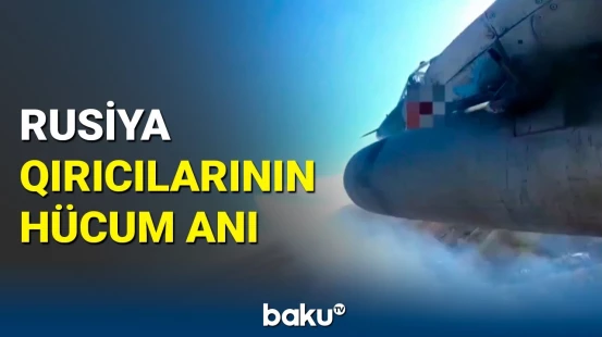 Rusiya təyyarələrinin Ukrayna tanklarına hücumundan görüntülər