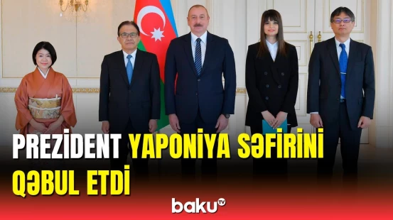 İlham Əliyev Yaponiyanın ölkəmizdə yeni təyin olunmuş səfirini qəbul edib