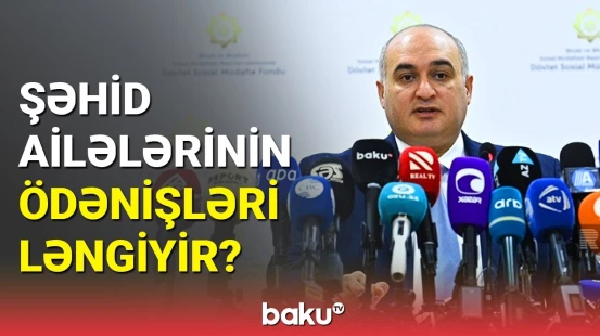 Şəhid ailələrinin ödənişləri ilə bağlı açıqlama