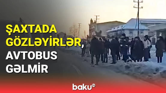 Şaxtalı havada yolda qalan sakinlər | İş həftəsinin ilk günü