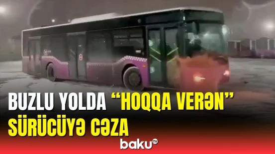 Qarlı yolda “drift” edən sürücü ilə bağlı açıqlama