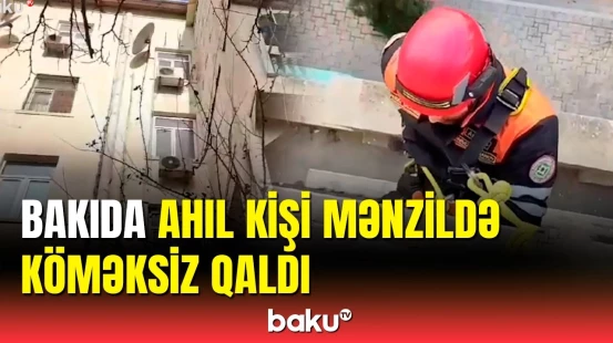 Bakıda köməksiz vəziyyətdə qalan ahıl kişi xilas edildi | FHN hadisə yerində