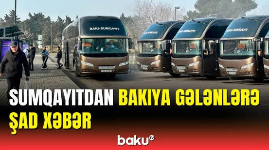 Bakı-Sumqayıt ekspres avtobuslar fəaliyyətə başladı