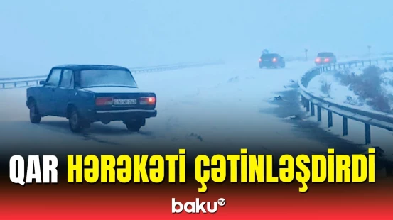 Sumqayıtda qar yolları iflic vəziyyətə saldı