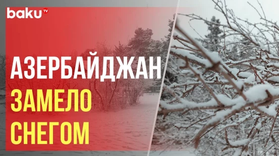 В Баку и регионах Азербайджана прошли обильные снегопады